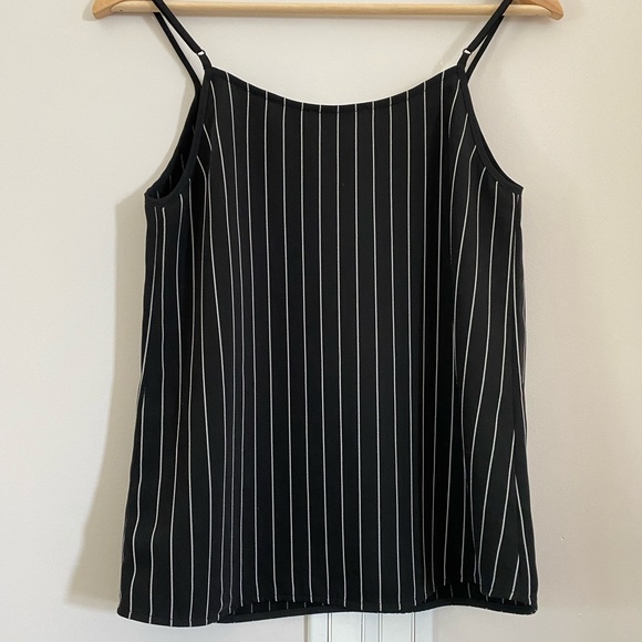 Babaton black pinstripe cami tank top XXS - Picture 2 of 5